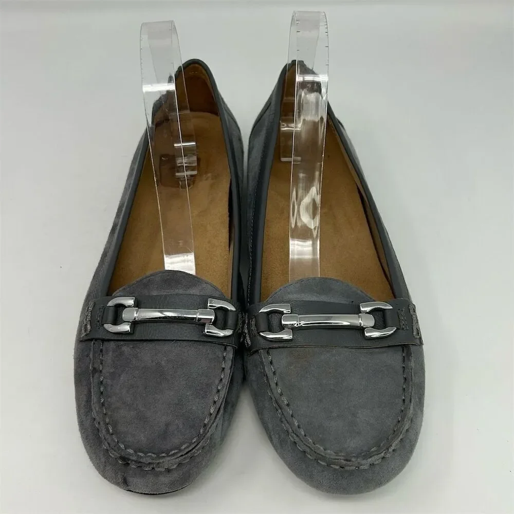 Vionic Women's Kenya Slip On Gray Loafers 9.5 Slip-On with Orthaheel Technology